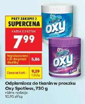 Odplamiacz do tkanin w proszku Spotless różne rodzaje