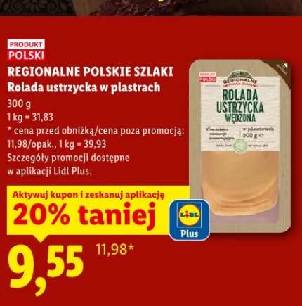 Rolada ustrzycka w plastrach