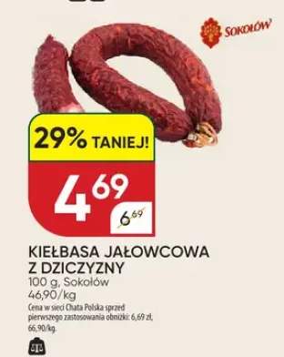 Kiełbasa jałowcowa z dziczyzny