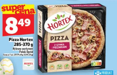 Pizza z szynką i pieczarkami