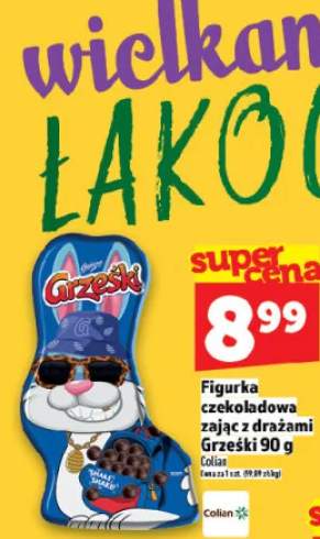 Figurka czekoladowa zając z dżemami Grzeski