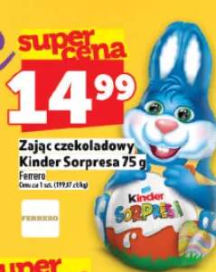Zając czekoladowy Kinder Sorpresa