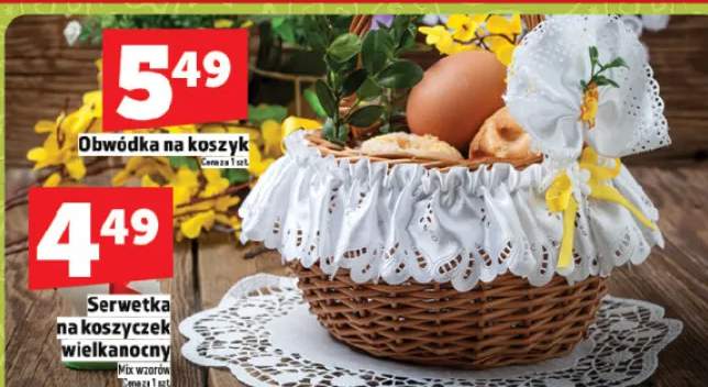 Serwetka na koszyczek wielkanocny