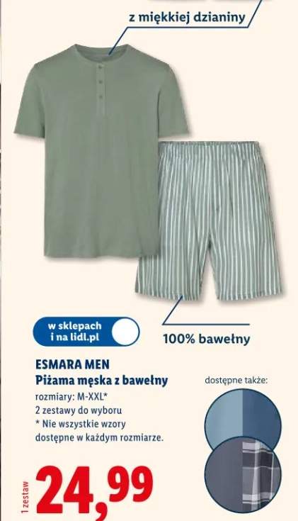 Piżama męska z bawełny