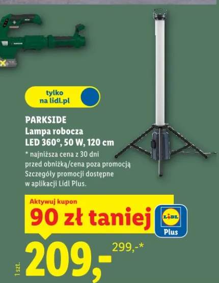 Lampa robocza LED 360°, 50 W, 120 cm