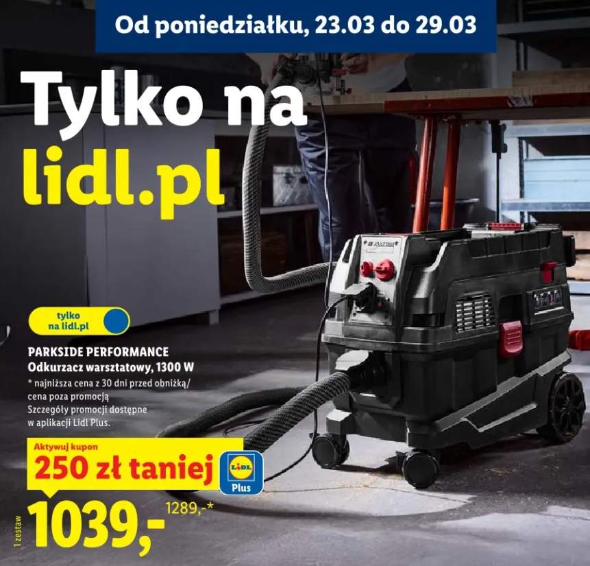 Odkurzacz warsztatowy, 1300 W