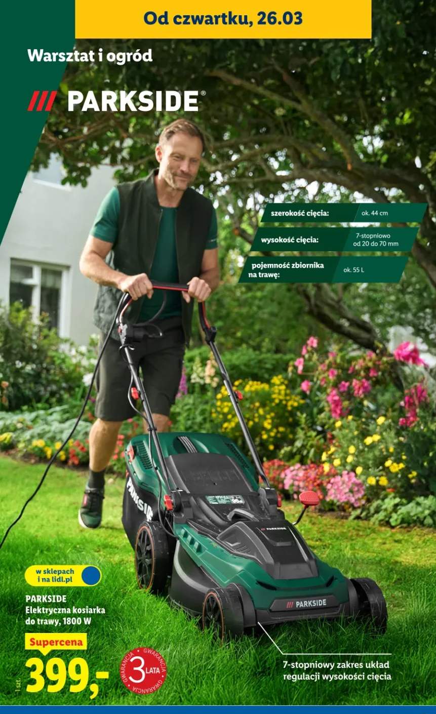 Elektryczna kosiarka do trawy, 1800 W