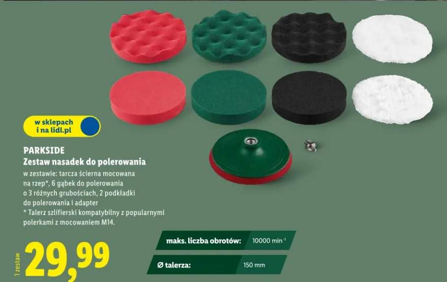 Zestaw nasadek do polerowania