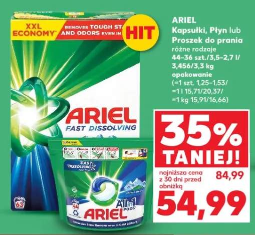 Kapsułki, płyn lub proszek do prania różne rodzaje