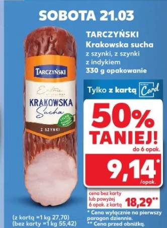 Krakowska sucha z szynki, 2 szynki z indykiem