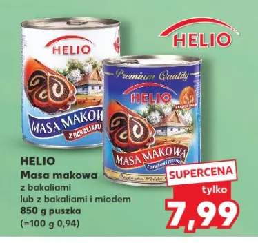 Masa makowa z bakaliami lub z bakaliami i miodem