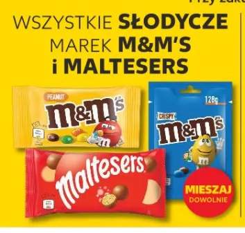 Wszystkie słodycze marek M&M's i Maltesers