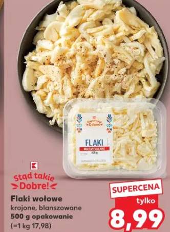 Flaki wołowe krajone, blanszowane 500g opakowanie