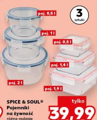 Pojemniki na żywność różne rodzaje