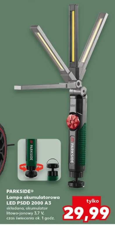 Lampa akumulatorowa LED PSDD 2000 A3