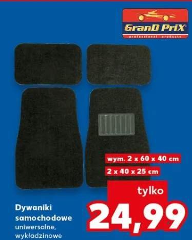 Dywaniki samochodowe uniwersalne, wykładzinowe