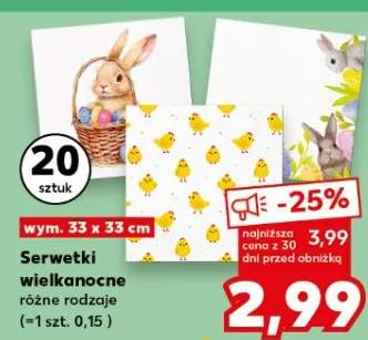 Serwetki wielkanocne różne rodzaje