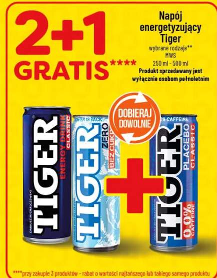 Napój energetyzujący Tiger wybrane rodzaje