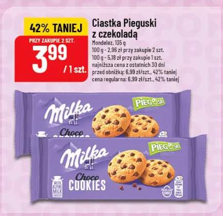 Ciastka Pieguski z czekoladą Mondelez