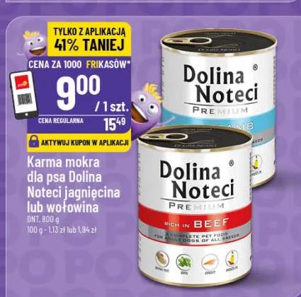 Karma mokra dla psa jagnięcina lub wołowina