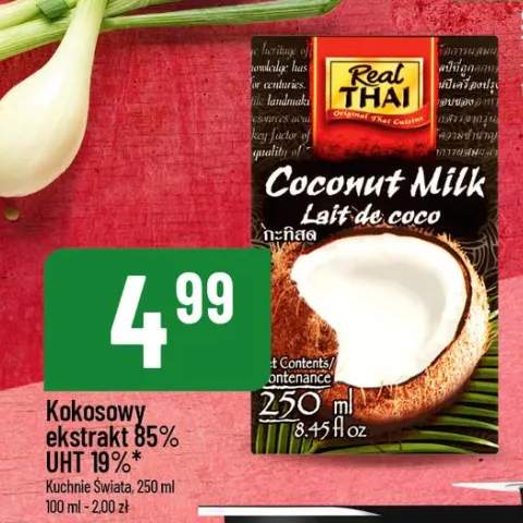 Mleko kokosowe ekstrakt 85% UHT 18%