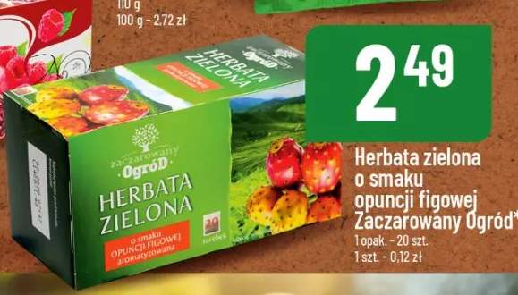 Herbata zielona o smaku opuncji figowej