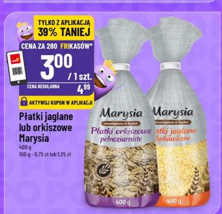 Płatki jaglane lub orkiszowe