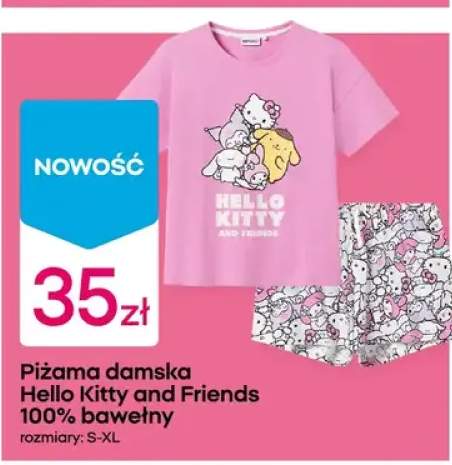 Piżama damska Hello Kitty and Friends 100% bawełny
