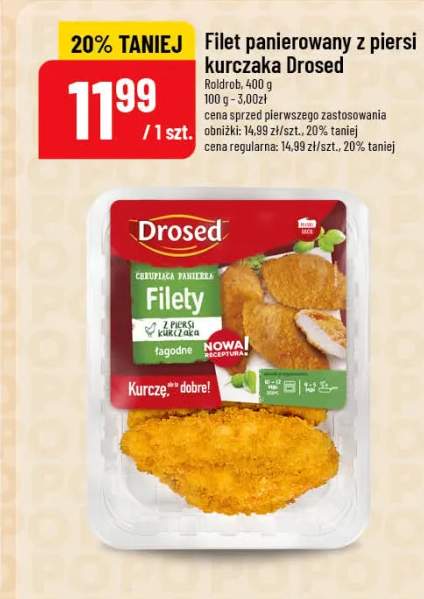 Filet panierowany z piersi kurczaka