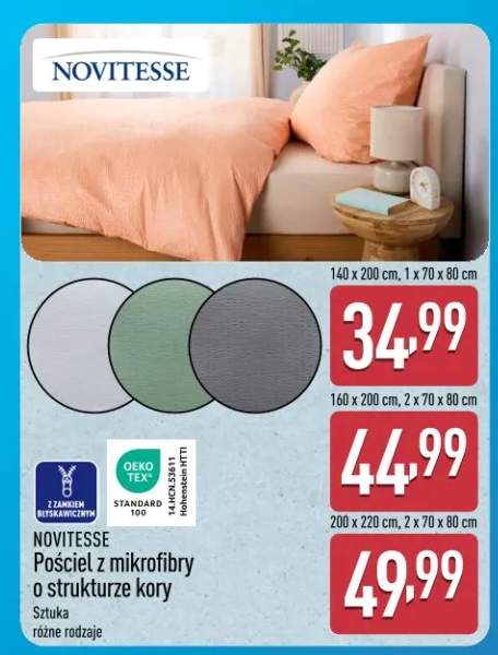Pościel z mikrofibry o strukturze kory