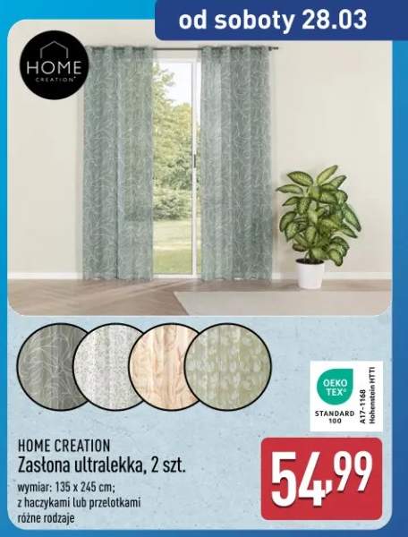 Zasłona ultralekka, 2 szt.