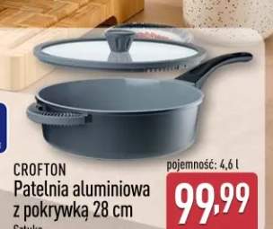 Patelnia aluminiowa z pokrywką 28 cm