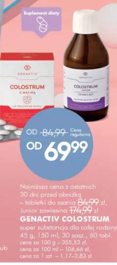 Suplement diety dla całej rodziny Genactiv Colostrum