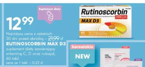 Suplement diety zawierający witaminę C, D oraz rutożyd Rutinoscorbin Max D3