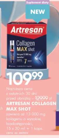 Suplement diety zawierający kolagen Artresan Collagen Max Shot