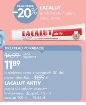 Pasta do zębów przeciw krwawieniu dziąseł Lacalut Aktiv