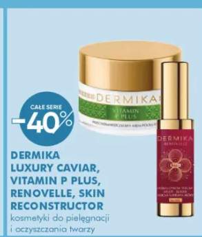 Kosmetyki do pielęgnacji i oczyszczania twarzy Dermika Luxury Caviar, Vitamin P Plus, Renovelle, Skin Reconstructor