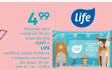 Nawilżany papier toaletowy o zapachu owocowym dla dzieci