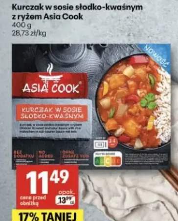 Kurczak w sosie słodko-kwaśnym z ryżem