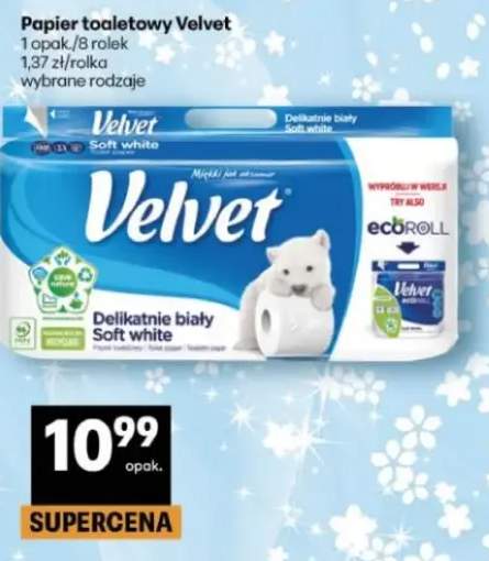 Papier toaletowy 1 opak./8 rolek delikatnie biały soft white wybrane rodzaje