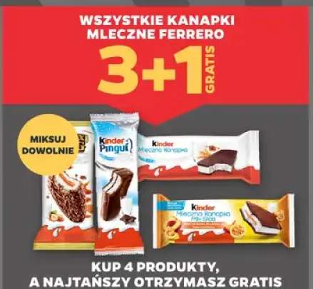 Kanapki mleczne Ferrero Kinder Pingui, Kinder Mleczne, Kinder Maxi
