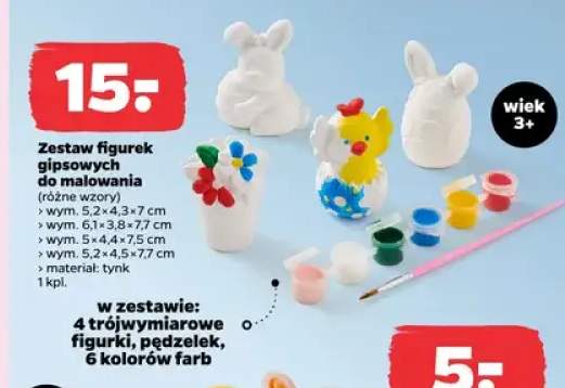 Zestaw figurek gipsowych do malowania