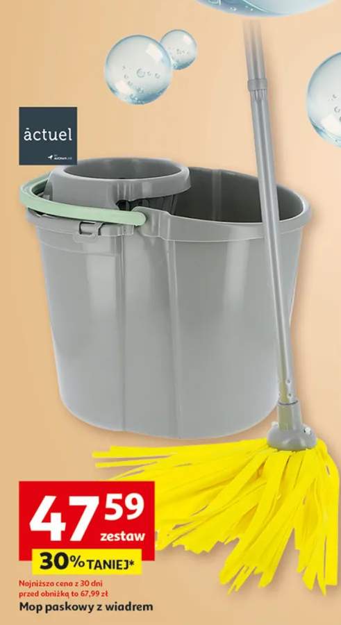 Mop paskowy z wiadrem