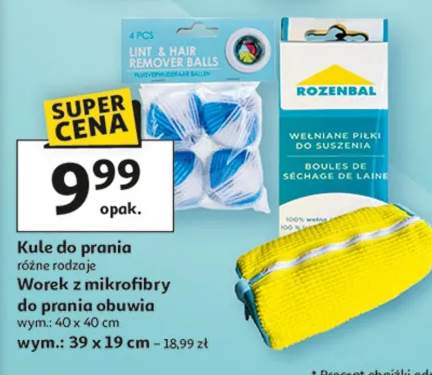 Worek z mikrofibry do prania obuwia wym.: 40 x 40 cm