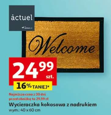 Wycieraczka kokosowa z nadrukiem wym.: 40 x 60 cm