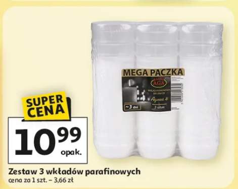 Zestaw 3 wkładów parafinowych