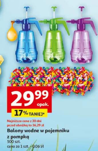 Balony wodne w pojemniku z pompką 500szt