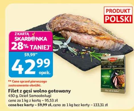 Filet z gęsi wolno gotowany