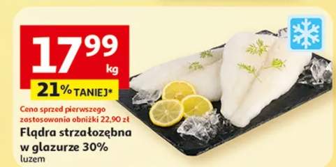 Flądra strzałozębna w glazurze 30% luzem