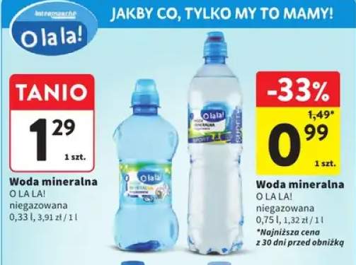 Woda mineralna niegazowana